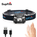 SupFire portable amazon hot selling waterproof rechargeable head lamp five modes CREE led head lamp sensor led headlamp